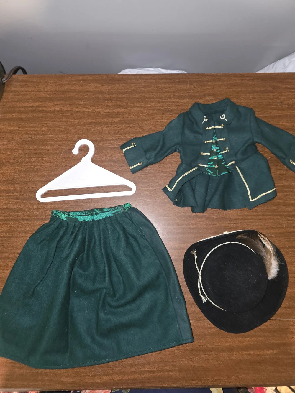 American Girl Felicity’s Retired Wool Green Riding Outfit